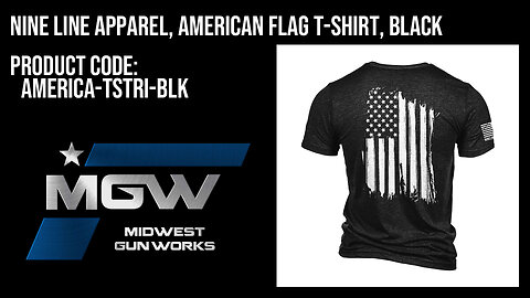 Nine Line Apparel, American Flag T-Shirt, Black - AMERICA-TSTRI-BLK