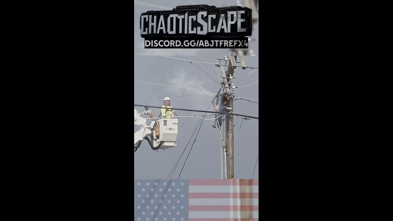 Insane! Lineman Battles Blazing Pole After Direct Lightning Hit! #usa #scary #work #nature