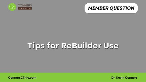 Tips for ReBuilder Use