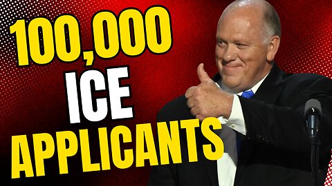 Homan: 100K Apply to ICE, Opines On DC Takeover