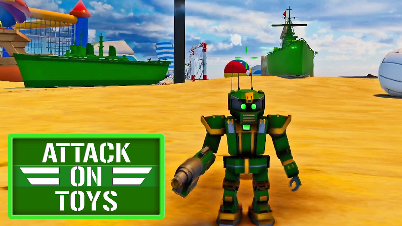 Robot Sarge Storming The Beach! Attack On Toys