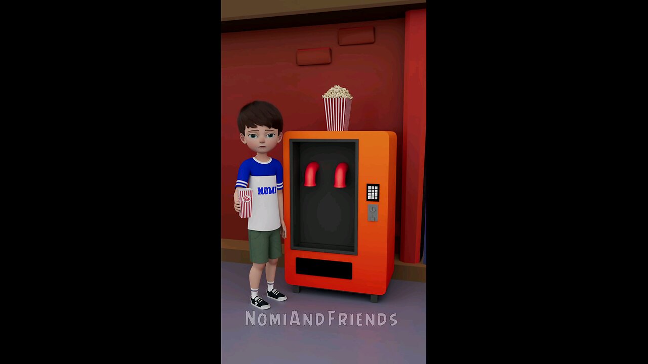 Nomi just Wants to eat popcorn🍿😂 #funny #shorts #animation