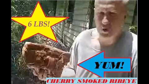 Huge 6lb Cherry Smoked Ribeye with Black Garlic & Truffle