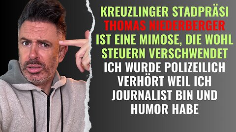 Thomas Niederbergers Stadtrat: Mimosen & Steuerverschwender machen irre Strafanzeige gegen mich!