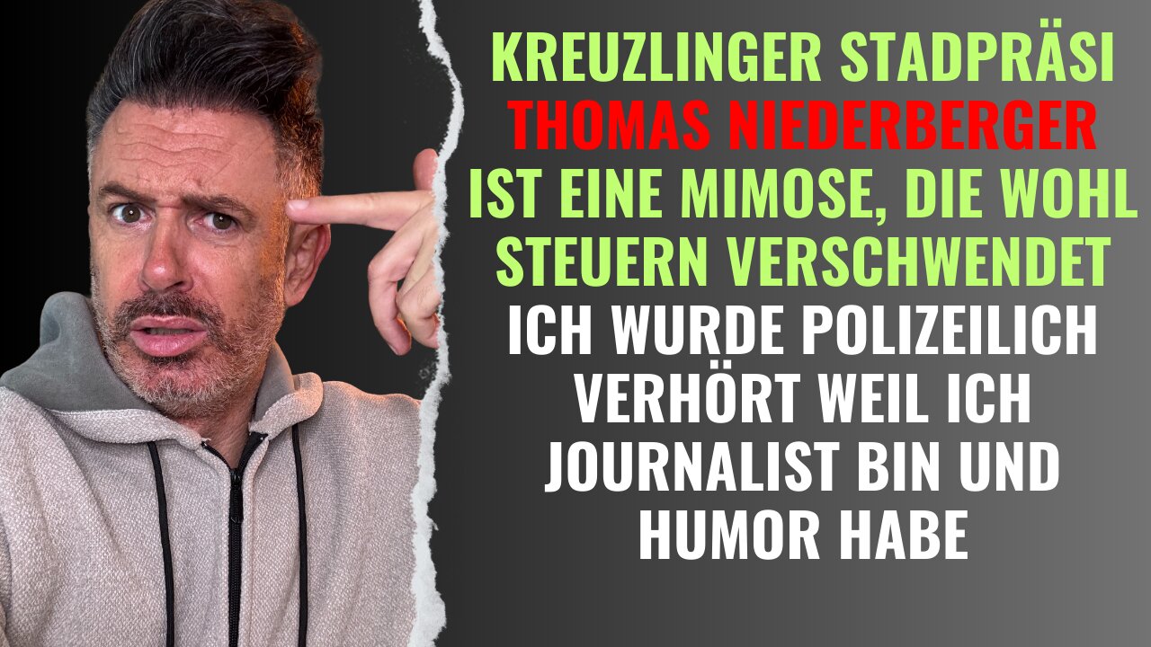 Thomas Niederbergers Stadtrat: Mimosen & Steuerverschwender machen irre Strafanzeige gegen mich!