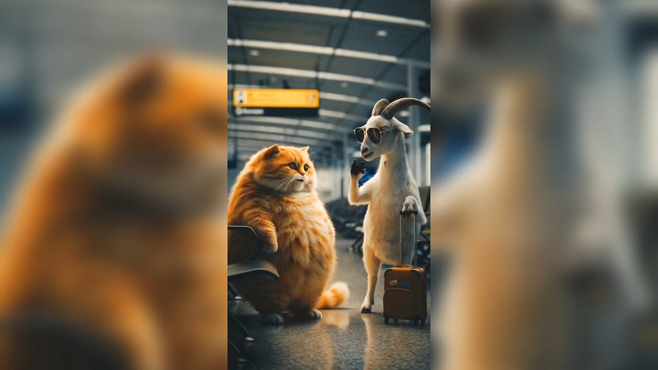 Cat want to eat goat