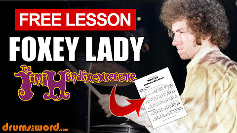 ★ Foxey Lady (Jimi Hendrix) ★ Free Video Drum Lesson | How To Play SONG (Mitch Mitchell)