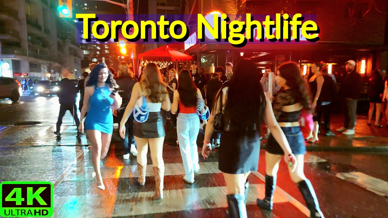 【4K】Toronto Good Friday Nightlife (Easter Weekend) 🐰 Canada 🇨🇦