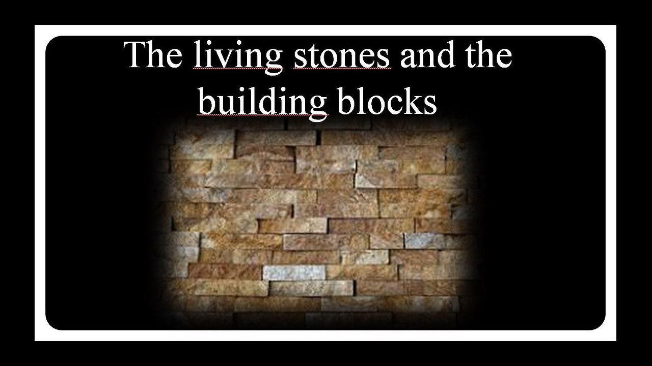 The Living Stones and The Building Blocks
