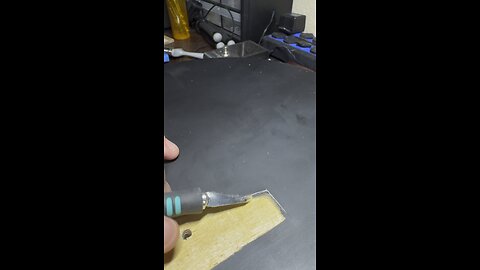 Vangoa guitar repair. Removing the finish