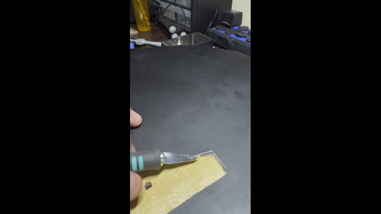Vangoa guitar repair. Removing the finish
