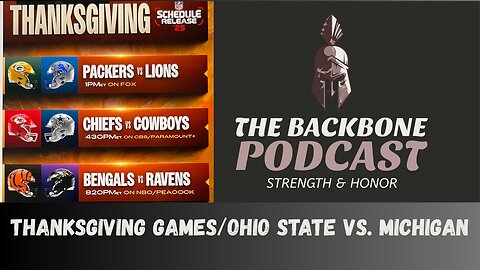 The Backbone Podcast 142 Thanksgiving Games Ohio State vs Michigan