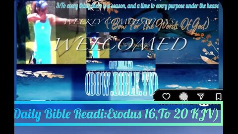 Bible Daily Reading) Good Morning ☀️ Our Bible Study Today, We left it-at Exodus 39:16, To 20.