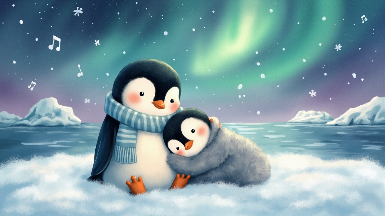 Penguin’s Polar Lullaby 🐧❄️ | Soothing Bedtime Song for Kids