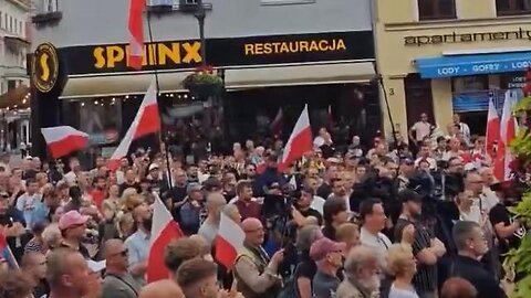 Massive protests in Poland today against open borders happening in over 80 cities