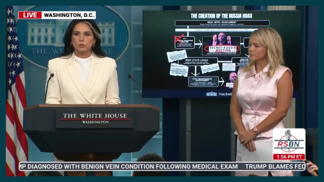 🇺🇸 📢 July 23/25: White House Press Secretary Karoline Leavitt and DNI Tulsi Gabbard Hold a Press Briefing on Russiagate