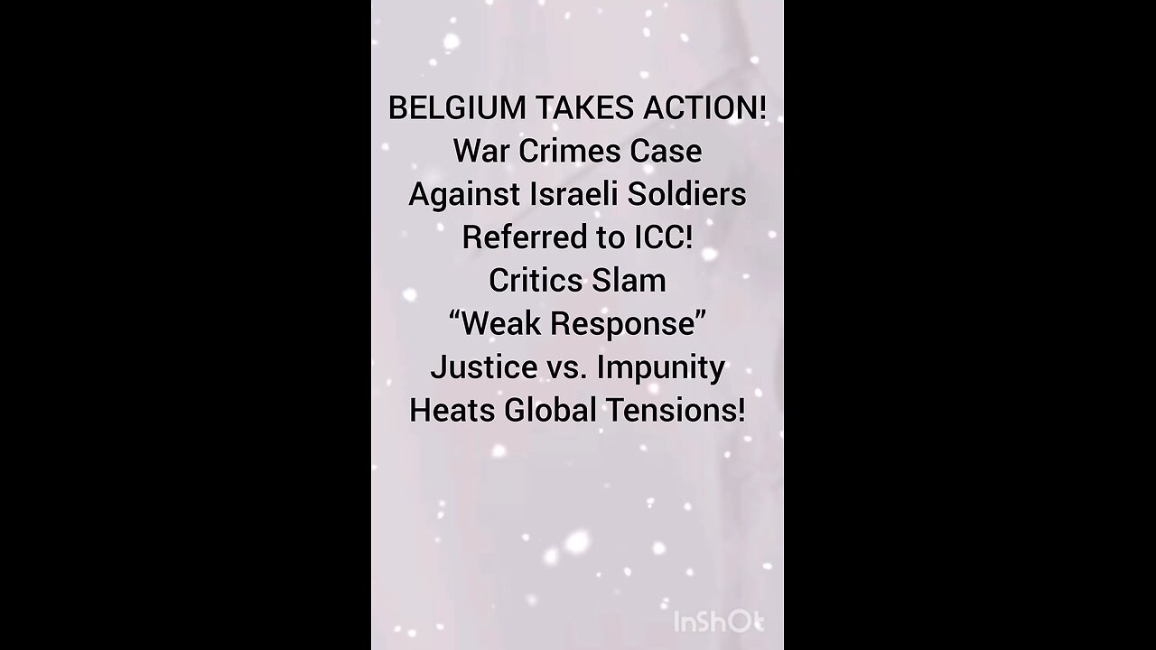 BELGIUM TAKES ACTION!