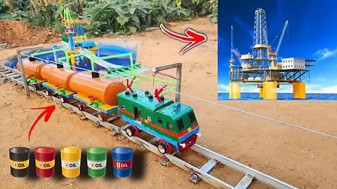 DIY Mini Train Oil Rig Construction | Gasoline and Diesel Train! #Invention #Gizmo #HandmadeDIY