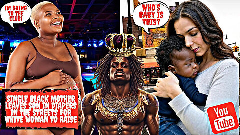 Single Black Mother lEaves Son In Diapers In The Streets For White Woman to Raise