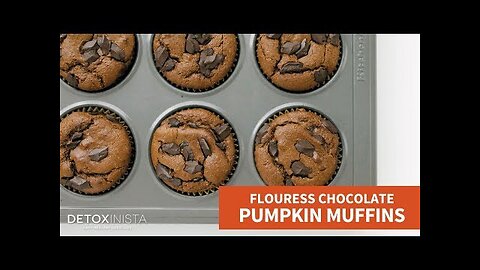 Flourless Double Chocolate Pumpkin Muffins
