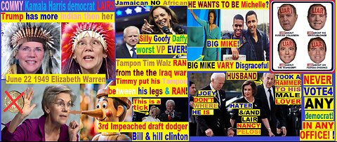 COMMY Elizabeth Warren, COMMY Kamala Harris, Nancy Pelosi. the COMMY HATE America dem party!