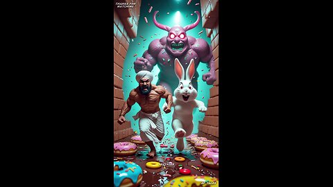 🚪 They Jumped Into a Donut-Shaped Hole…Then This Happened! 🤯🍩#trending #shorts #ai #rabbit