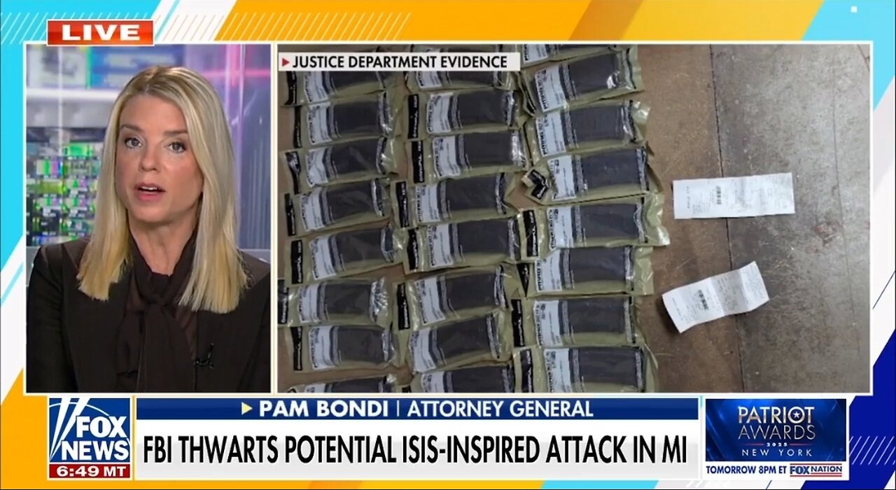 AG Bondi Responds To THWARTED ISIS Inspired Attack In Michigan