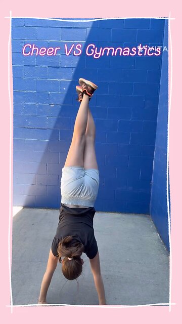 Gymnastics VS Cheer Combined Part 2 #shorts