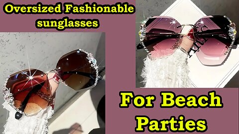 Customer review about this Women's Oversized Gradient Rhinestone fashionable sunglasses