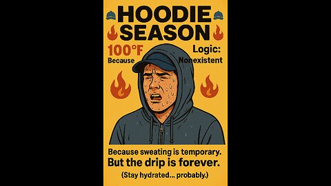 No matter how hot it is how will always see someone with a hoodie in 100 degrees