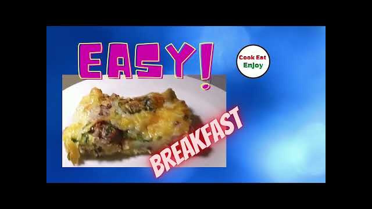 Breakfast Casserole Recipe, Egg Casserole, Spinach, Sausage, Cheese