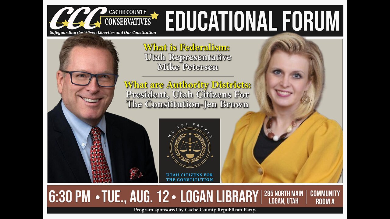 2025-08-13 Cache County Conservatives - Jen Brown - Special Authority Districts