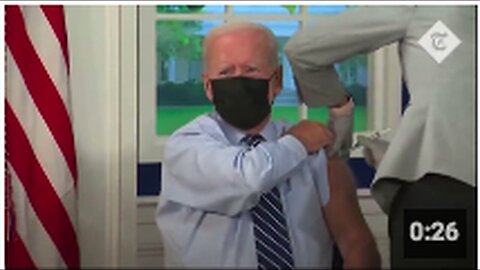 MASKED AND CONFUSED - Biden peddles the death VAXX to the sheeple on live television