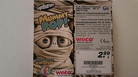 WECO Mummy Pop! Knallerbsen – CAT F1 50 STUKS POP SNAPS!
