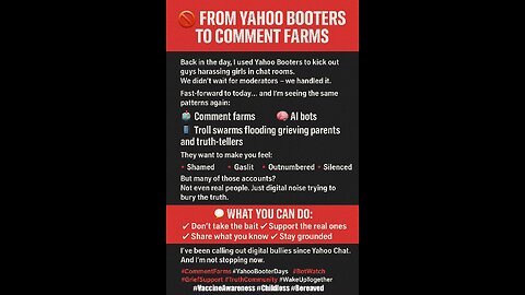 👢 FROM YAHOO BOOTERS TO COMMENT FARMS