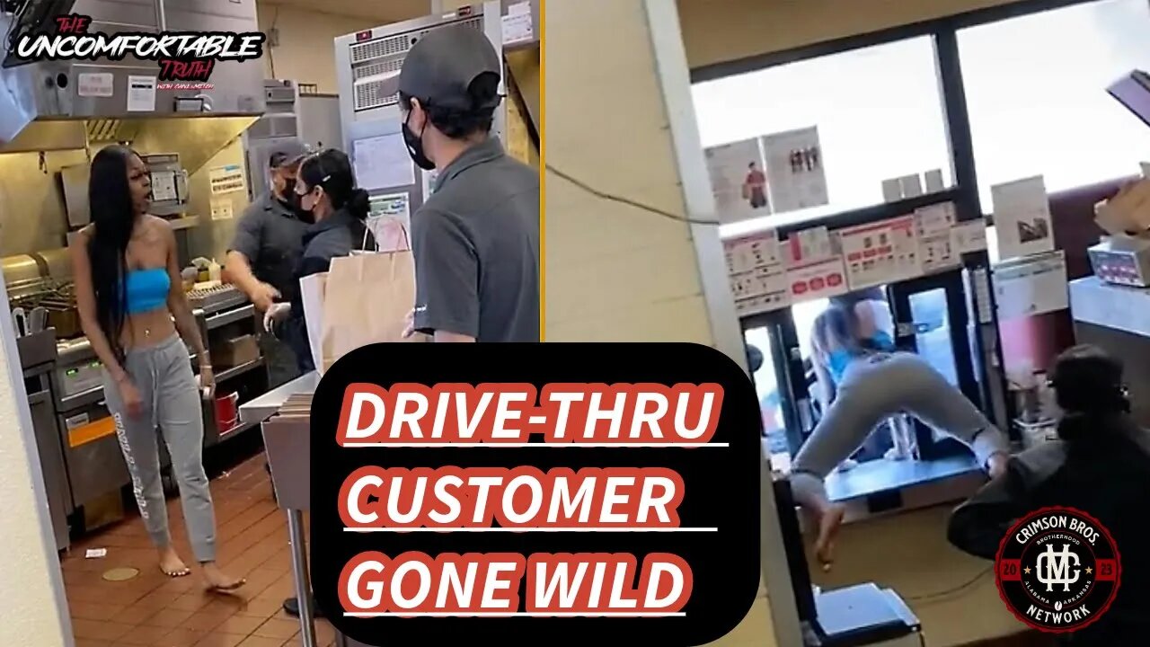 She just climbed through the drive-thru window to get her ranch dressing!!!