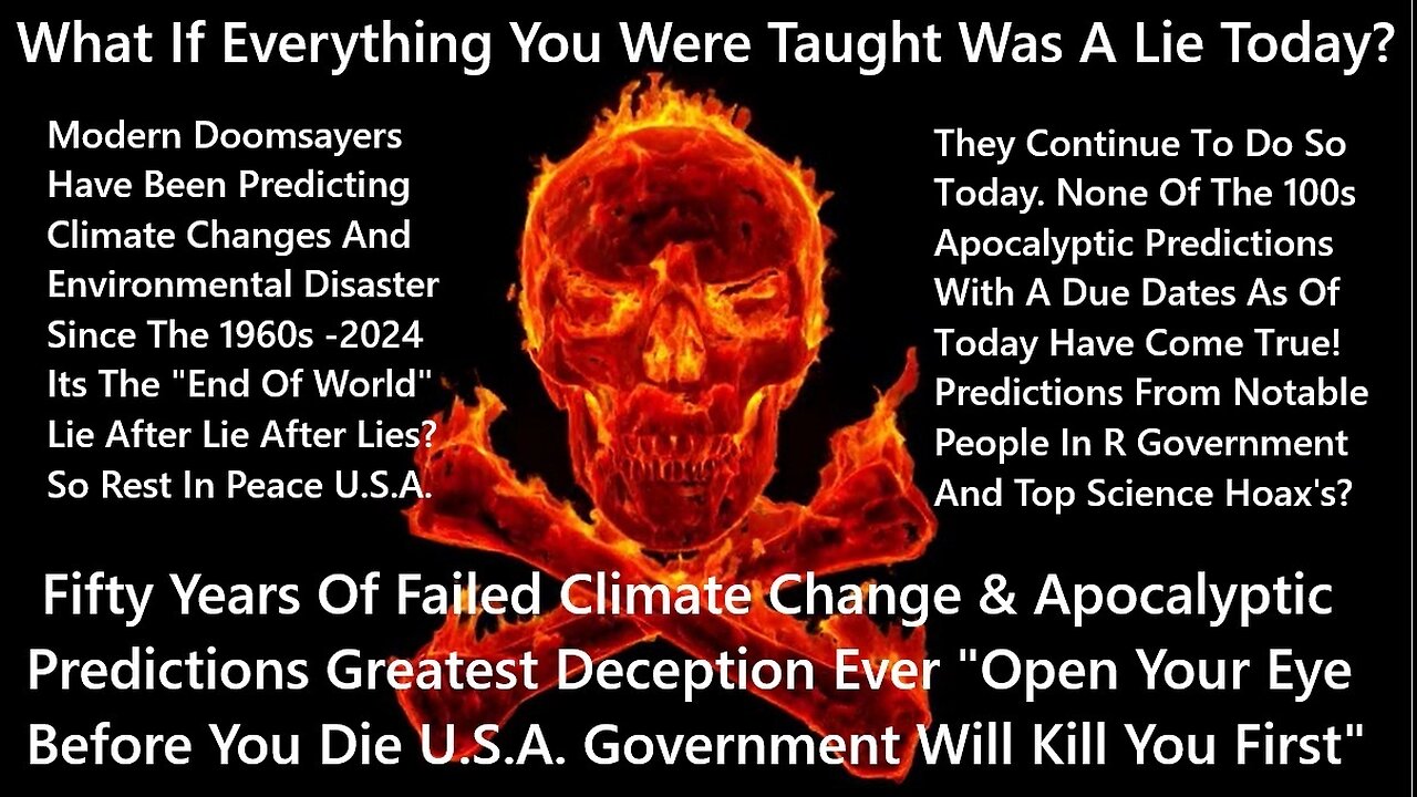 Fifty Years Of Failed Climate Change & Apocalyptic Predictions Greatest Deception Ever