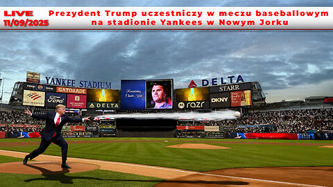 🔴11/09/25 NA ŻYWO: Prezydent Trump uczestniczy w meczu baseballowym na stadionie Yankees w NYC