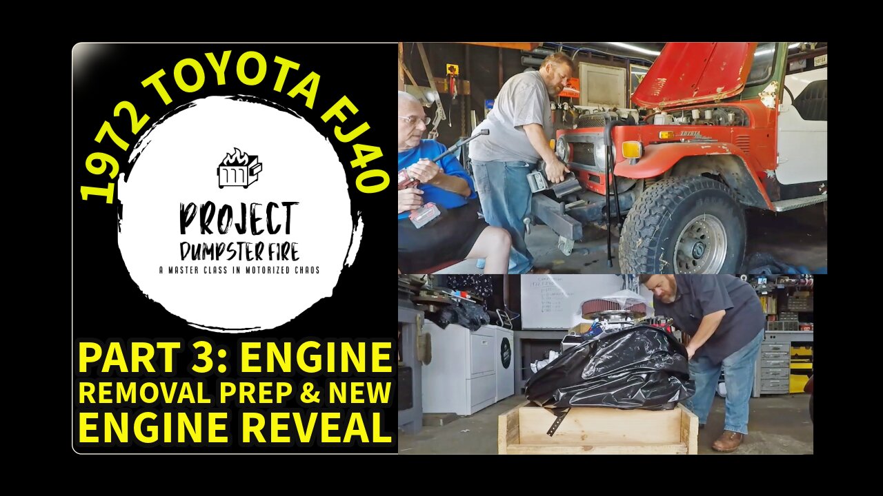 1972 Toyota Land Cruiser FJ40 Part 3: Engine Removal Prep and New Engine Reveal