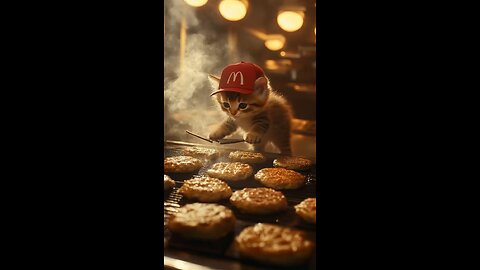 The burgers are always fresh at cat donalds #McDonalds #cats #cattok #viralvideo #funnyvideo #ai