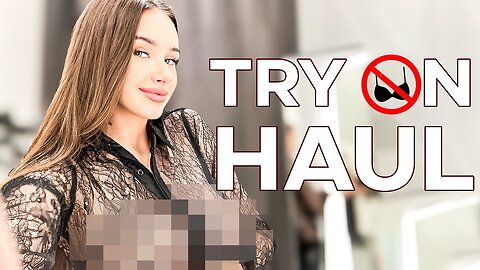 [4K] TRY ON HAUL IN MALL | GET READY WITH ALISA | NO BRA CHALLENGE WITH SHEER TRANPARENT TOPS