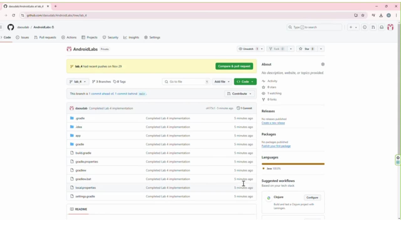 Client Work (𝐋𝐚𝐛 𝟒) |𝐂𝐒𝐓𝟐𝟑𝟑𝟓 𝐋𝐚𝐛 𝟒 GitHub Upload To-Do App | Algonquin College |Canada, Ottawa