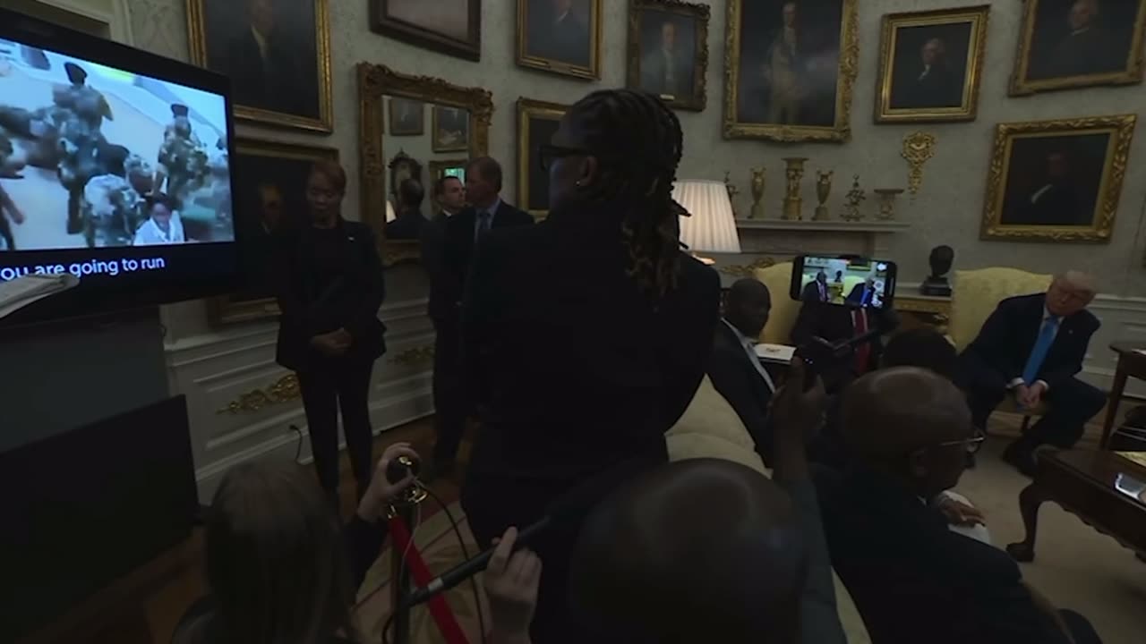 Trump Plays Video of Africans Calling for Genocide After South African President Denies Genocide