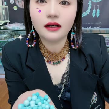 20250727-2 Natural Original Turquoise Round Beads Wrap Moon Soul