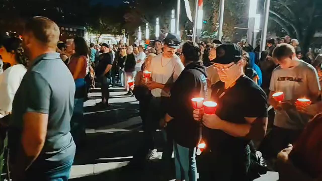 Charlie Kirk Vigil - Calgary, Alberta