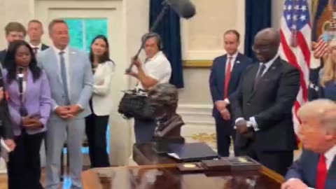President Trump speaks @ The Oval office