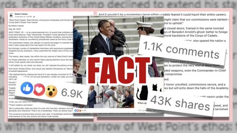 Fact Check: Robert Hawks Post About West Point Cadets Refusing to Shake Hands With Trump Was Satire