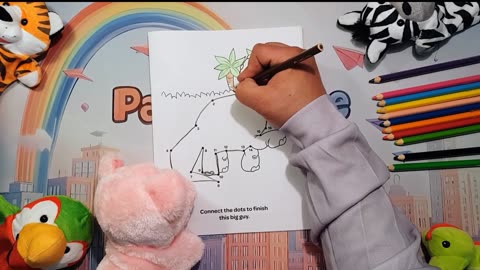 Happy Coloring 🎨 Dot to dot Dino🦖