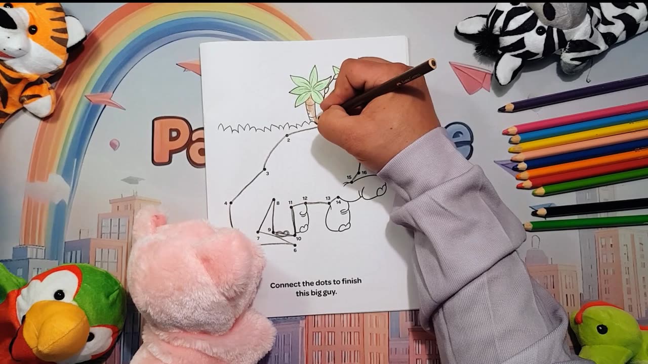 Happy Coloring 🎨 Dot to dot Dino🦖