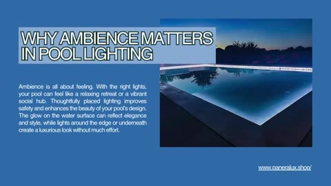 How to Create Ambience Using Lights For Swimming Pools